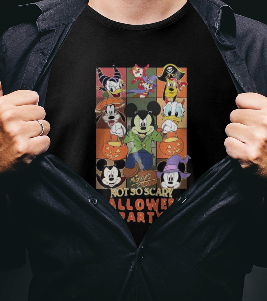 Mickey's Not So Scary Halloween Party Disney Characters T-Shirt