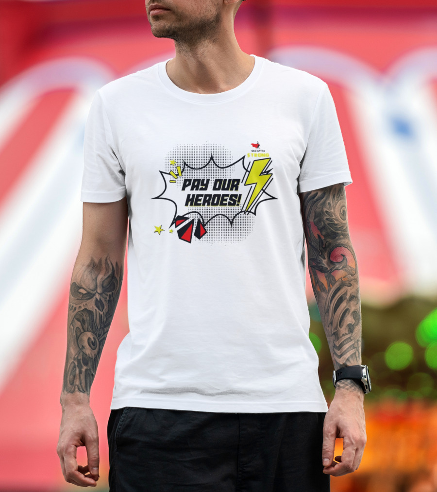 Pay Our Heroes Florida Strong Lightning Bolt Comic T-Shirt