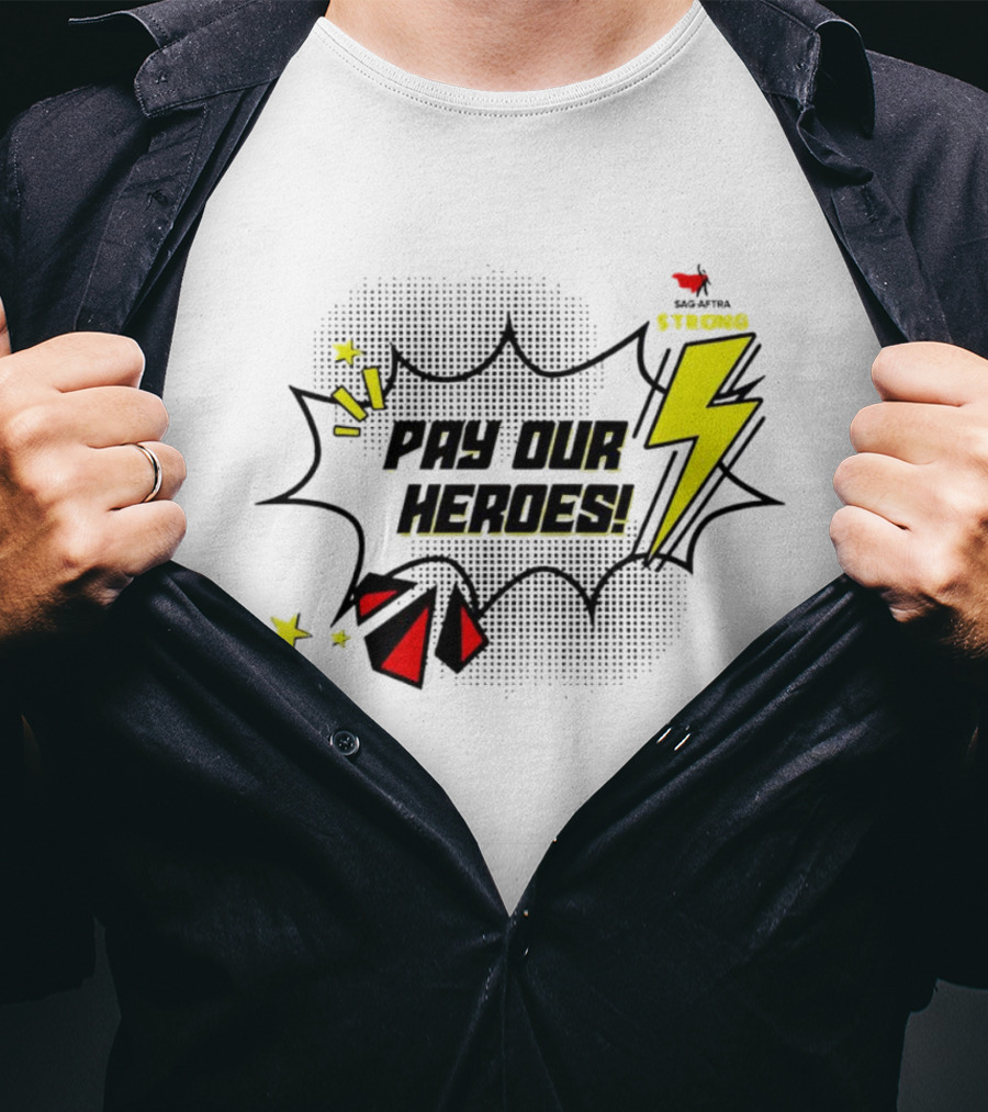 Pay Our Heroes Florida Strong Lightning Bolt Comic T-Shirt