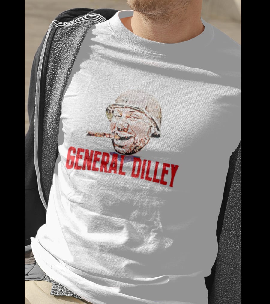 General Dilley The Dilley Show Iconic Helmeted Figure With Cigar T-Shirt