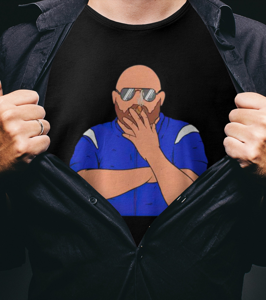 Brian Daboll Smoking Cigar In Blue Jacket Iconic T-Shirt