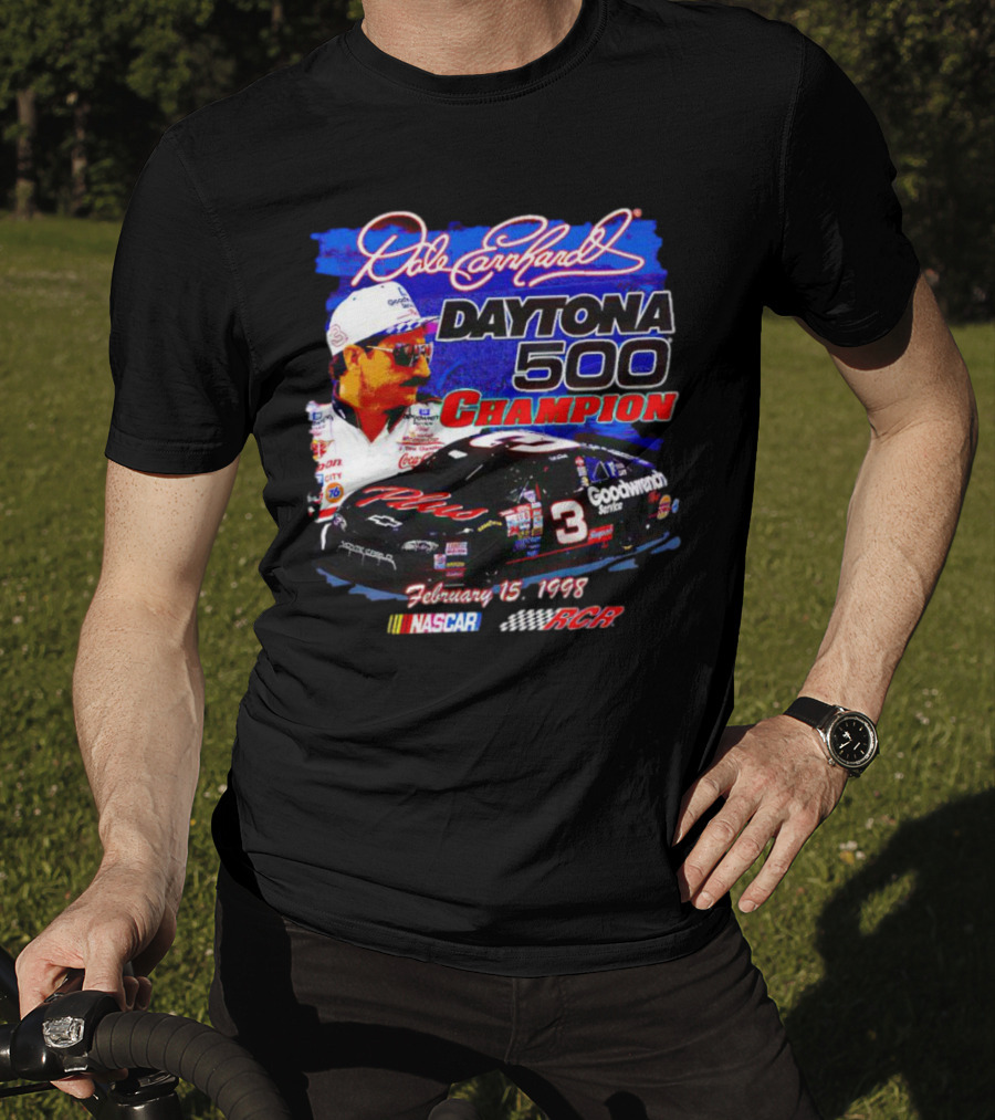 Dale Earnhardt Daytona 500 Champion February 15 1998 NASCAR RCR T-Shirt