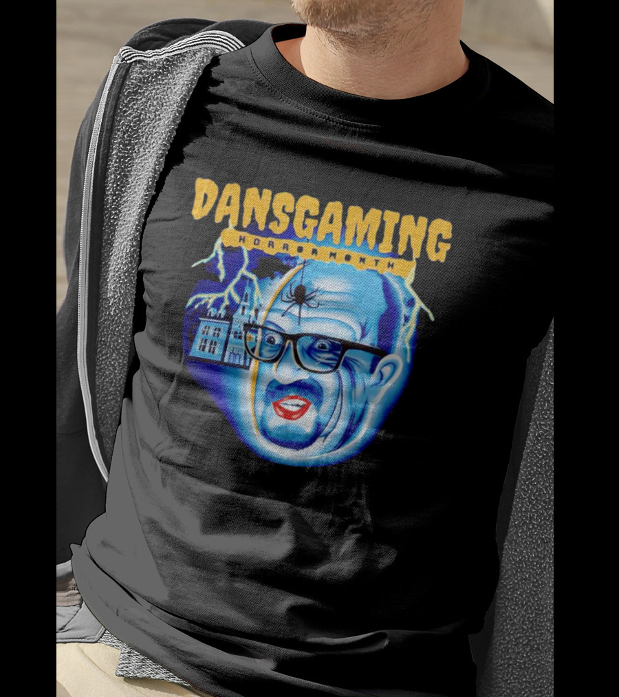 Dansgaming Horror Month Haunted House And Spider T-Shirt