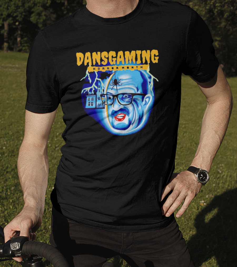 Dansgaming Horror Month Haunted House And Spider T-Shirt