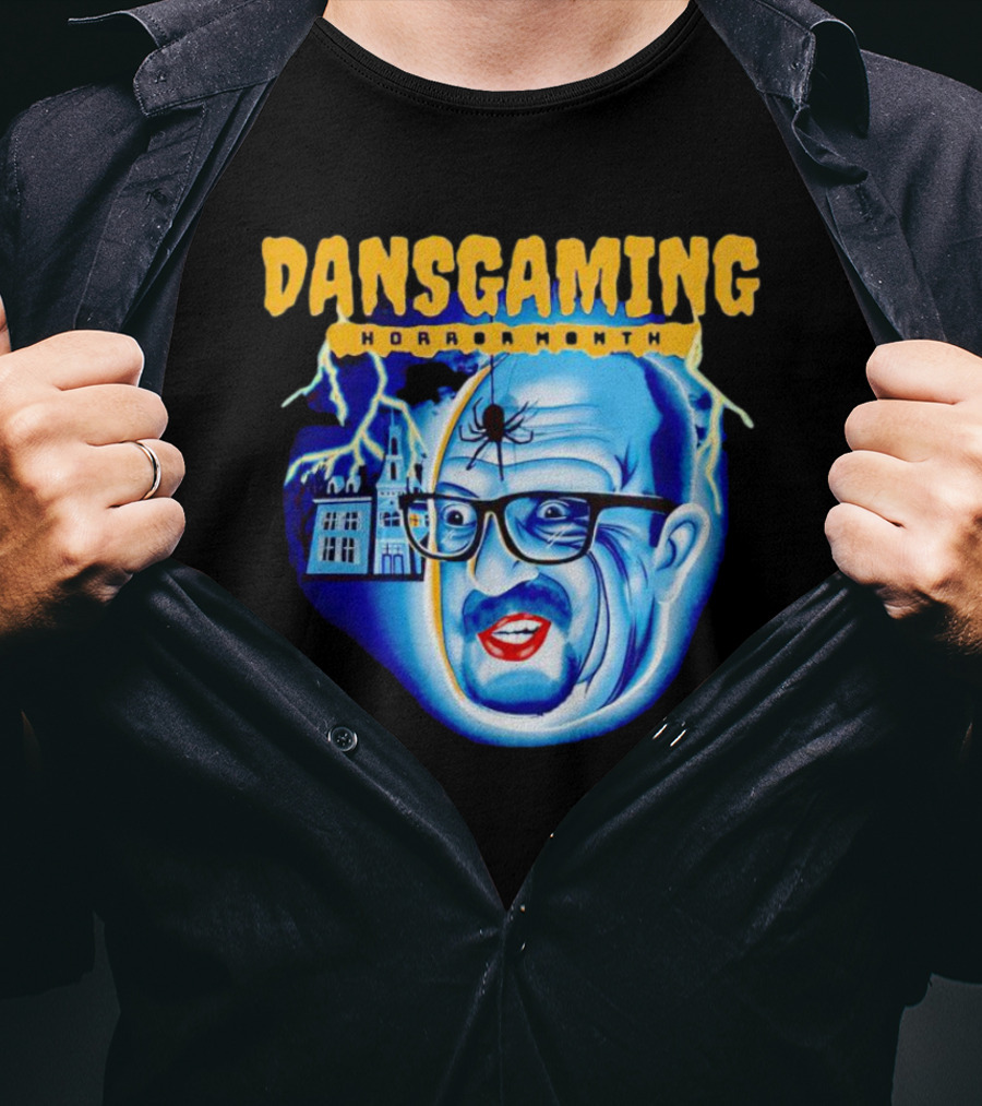 Dansgaming Horror Month Haunted House And Spider T-Shirt