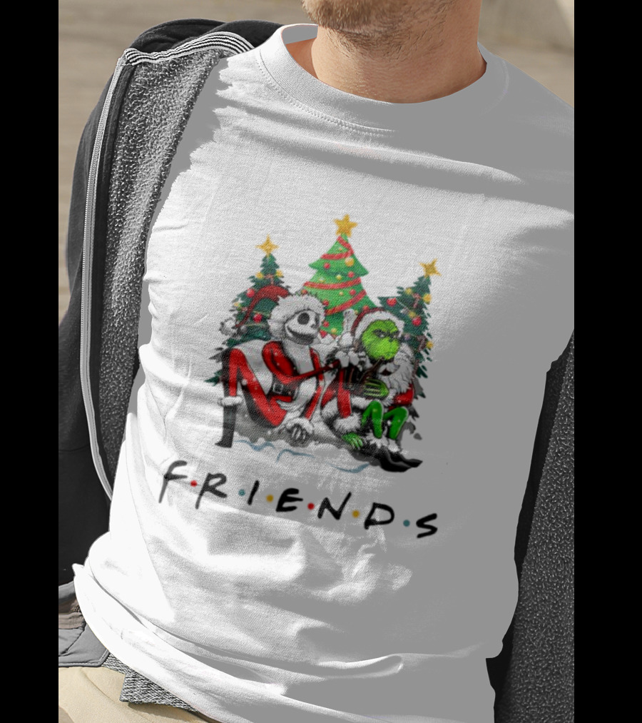 Grinch Santa Nightmare Christmas Friends T-Shirt