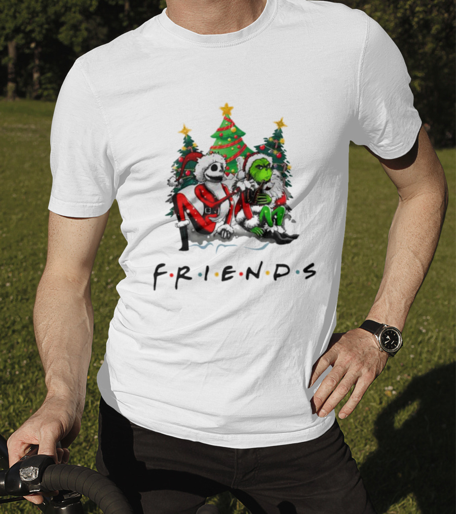 Grinch Santa Nightmare Christmas Friends T-Shirt