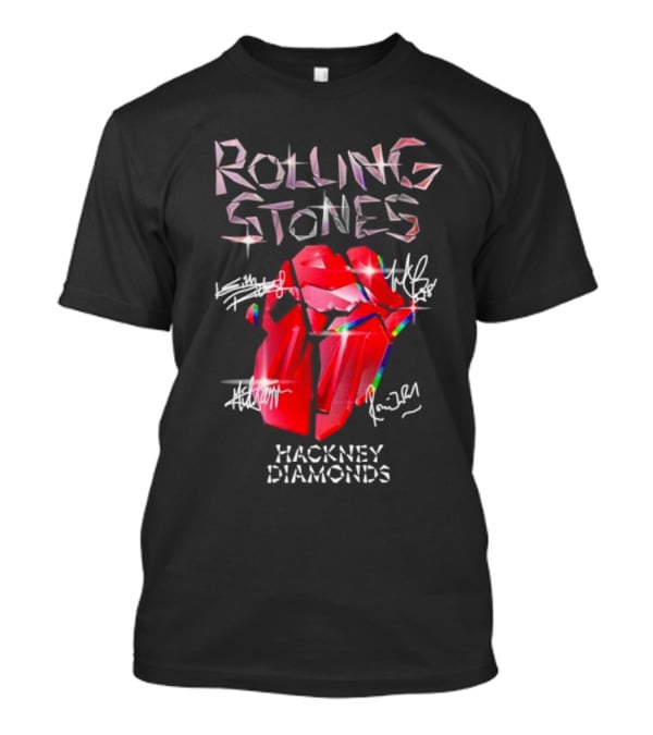 Rolling Stones Hackney Diamonds Signatures Red Tongue T-Shirt