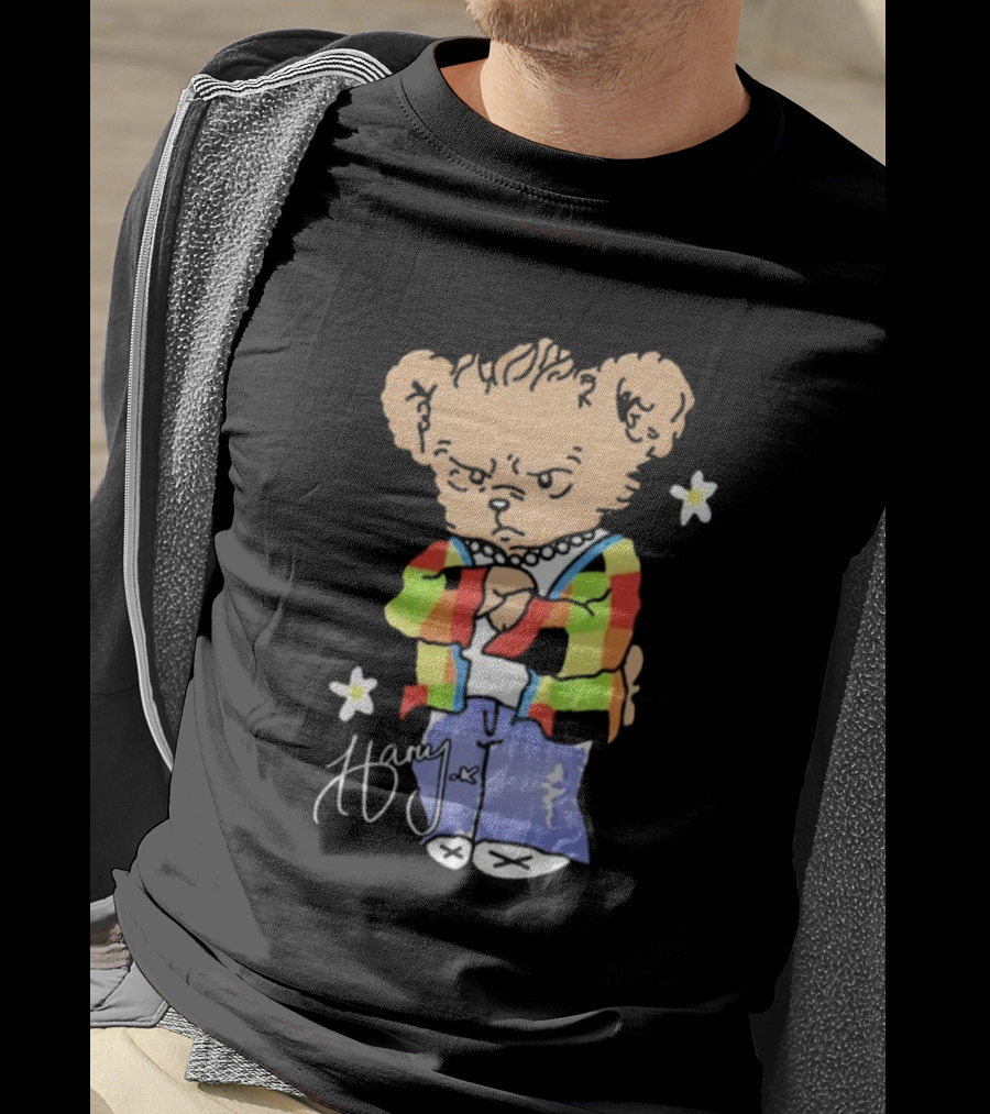 Teddy Bear Harry With Colorful Jacket And Signature T-Shirt