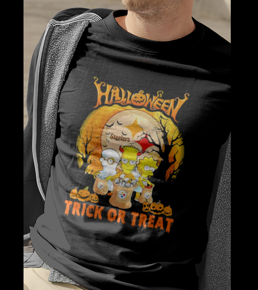 Halloween Steelers Trick Or Treat The Simpson T-Shirt