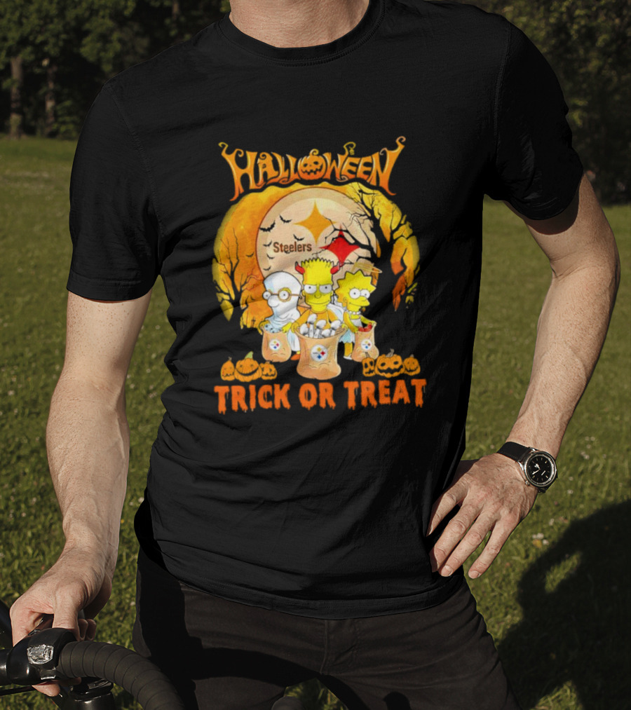 Halloween Steelers Trick Or Treat The Simpson T-Shirt