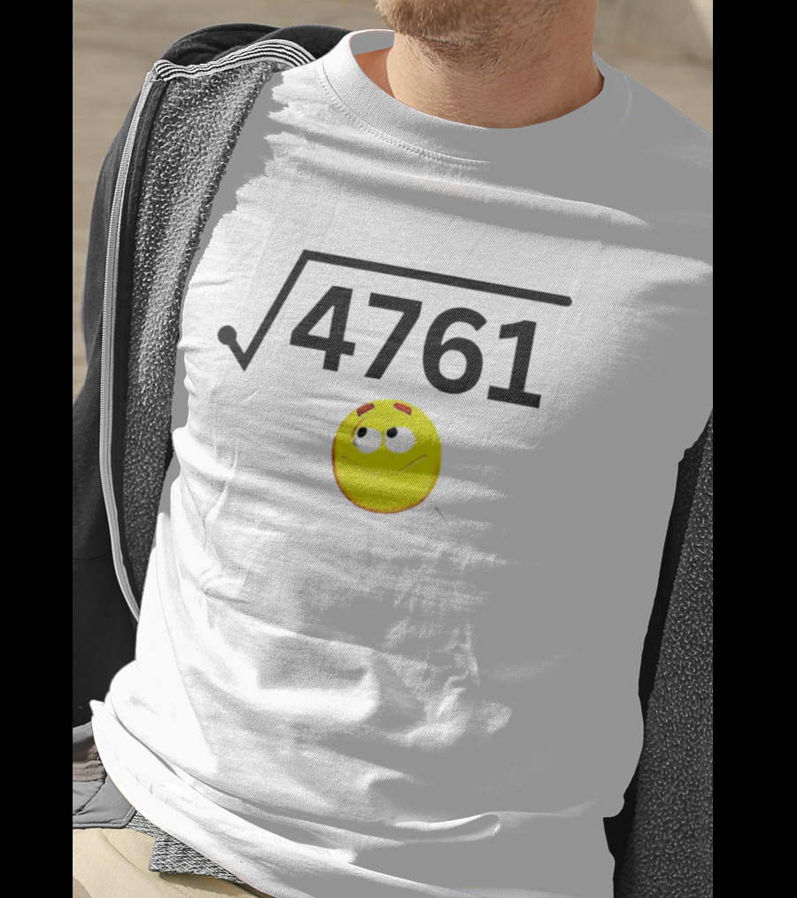 Square Root Of 4761 Smile Face T-Shirt