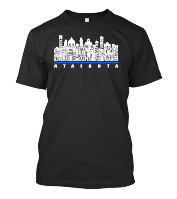 Atalanta Bc City Players Names Skyline Lookman Gasperini Pasalic Djimsiti Scamacca T-Shirt