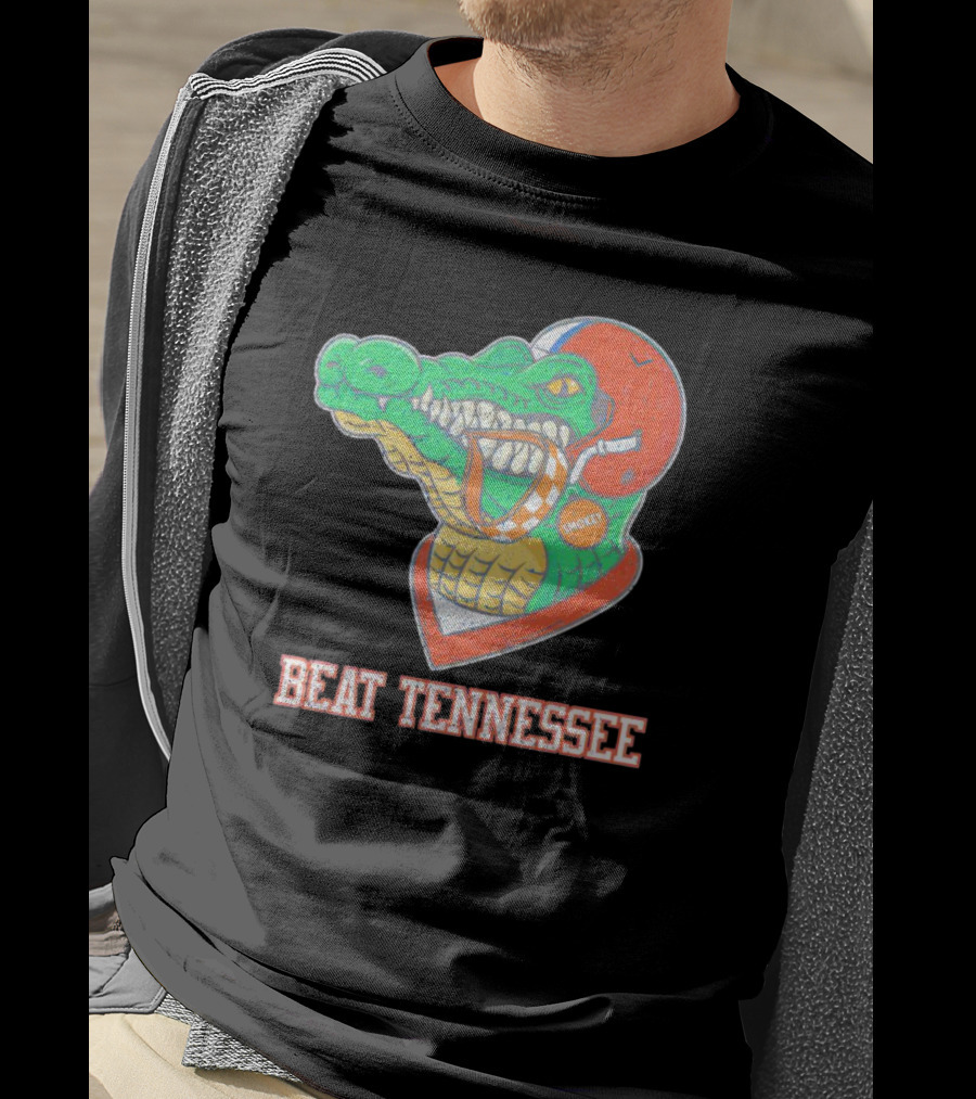 Beat Tennessee Florida Gators Football Smokey Helmet T-Shirt