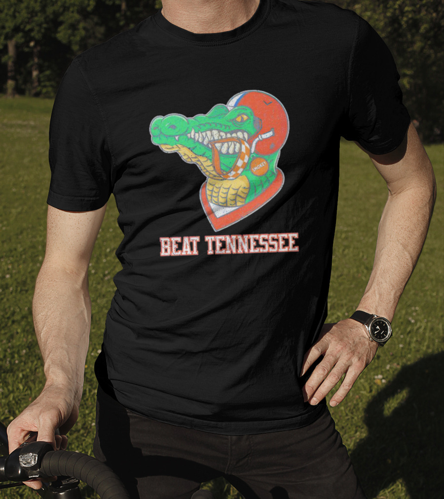Beat Tennessee Florida Gators Football Smokey Helmet T-Shirt