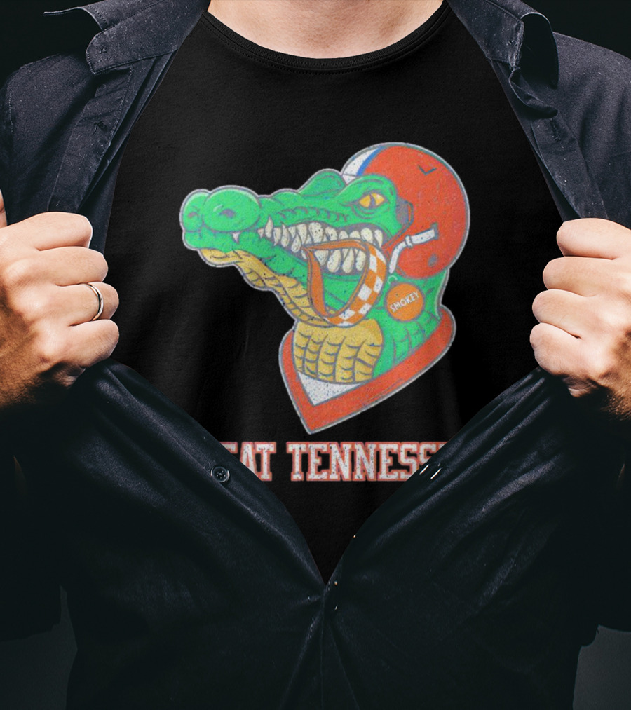 Beat Tennessee Florida Gators Football Smokey Helmet T-Shirt