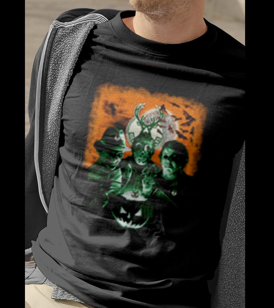 Horror Movies Freddy Krueger Jason Voorhees Michael Myers Milwaukee Bucks Halloween T-Shirt