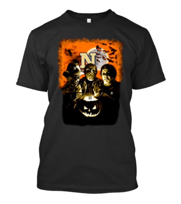 Navy Midshipmen Halloween Freddy Krueger Jason Voorhees Michael Myers Horror Movies T-Shirt