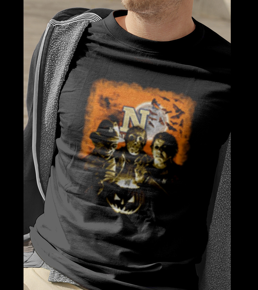 Navy Midshipmen Halloween Freddy Krueger Jason Voorhees Michael Myers Horror Movies T-Shirt