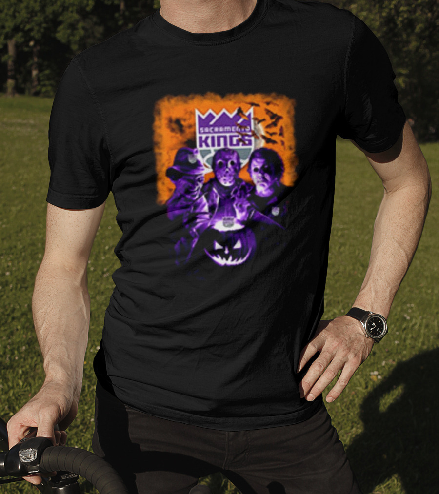 Freddy Krueger Jason Voorhees Michael Myers Sacramento Kings Halloween Horror Movies T-Shirt