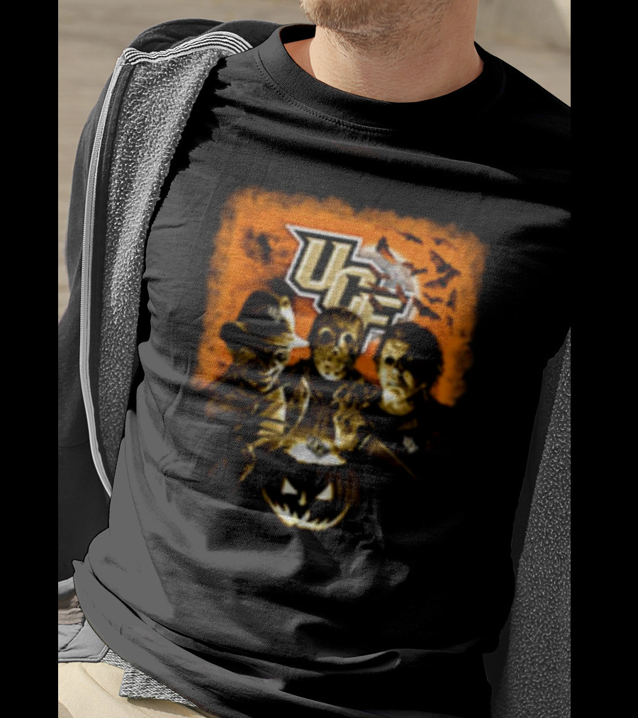 Horror Movies Freddy Krueger Jason Voorhees Michael Myers UCF Knights Halloween T-Shirt