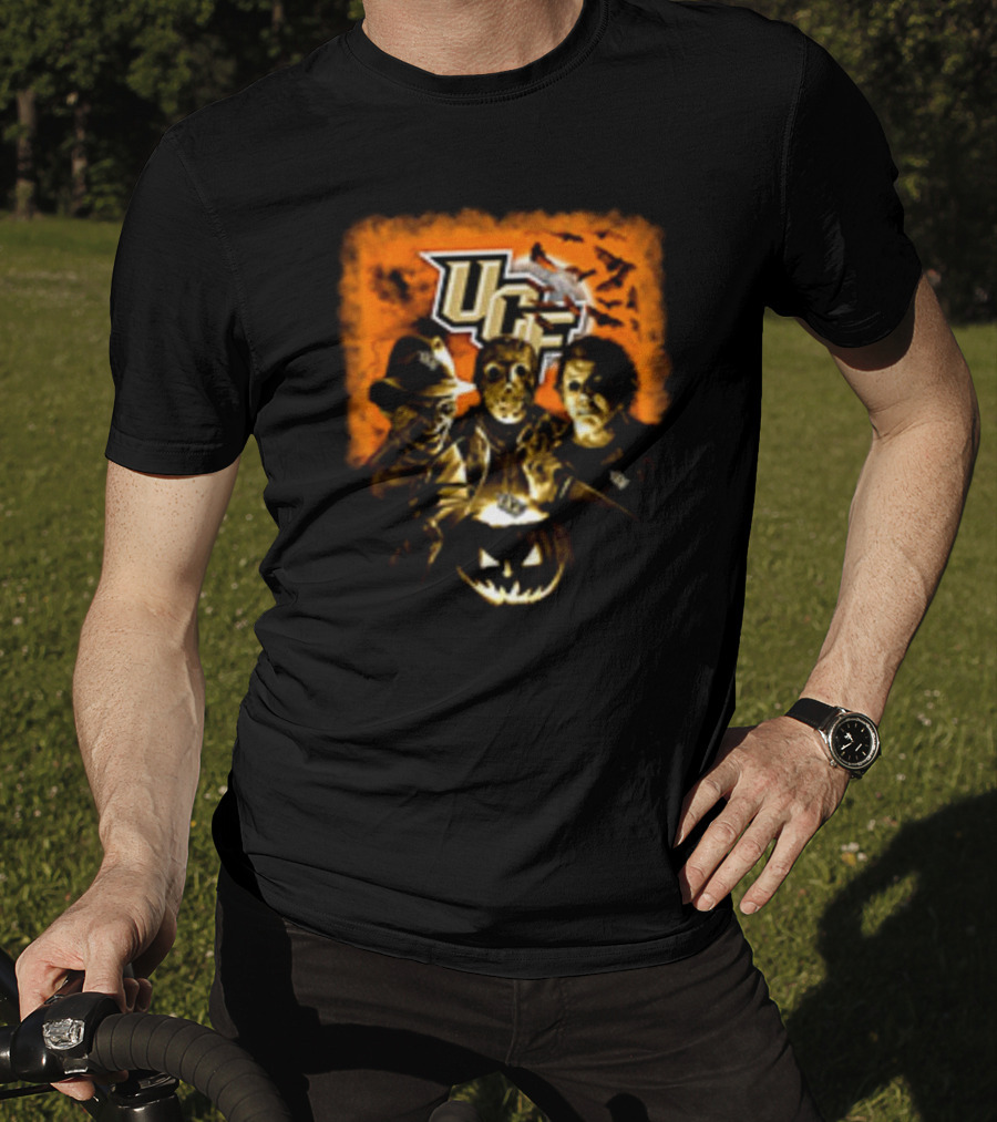 Horror Movies Freddy Krueger Jason Voorhees Michael Myers UCF Knights Halloween T-Shirt