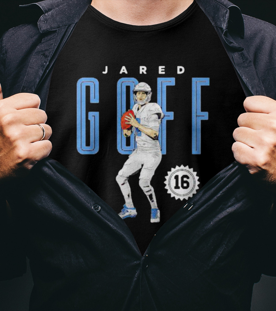 Jared Goff Detroit Lions Number 16 T-Shirt