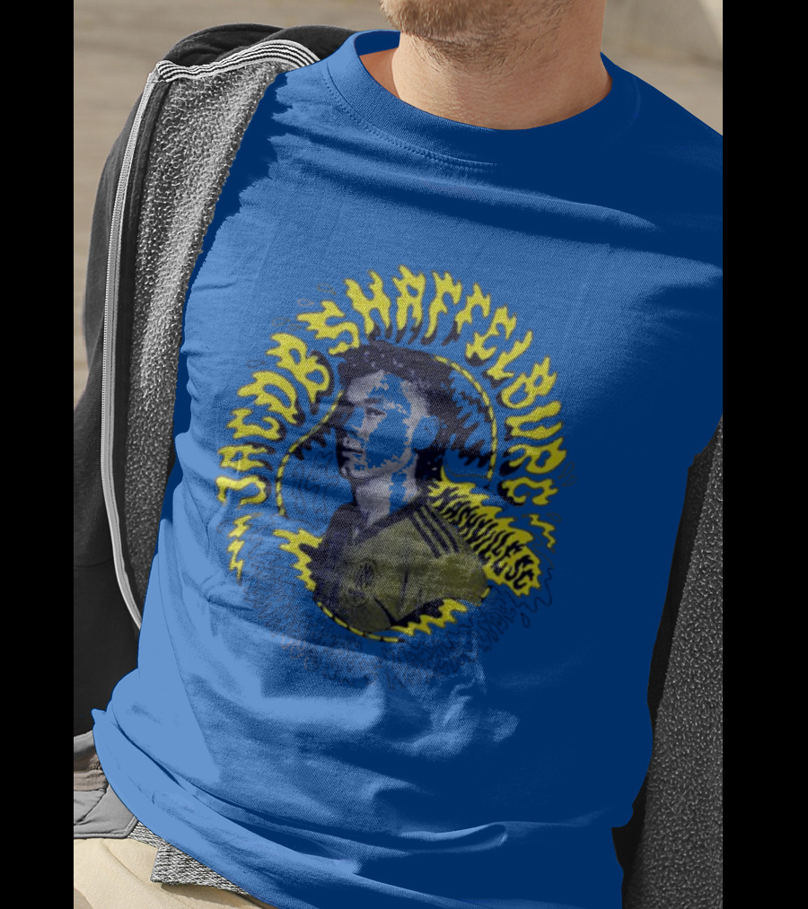 Nashvillesc Jacob Shaffelburg Yellow Lightning Silhouette Tennessee T-Shirt