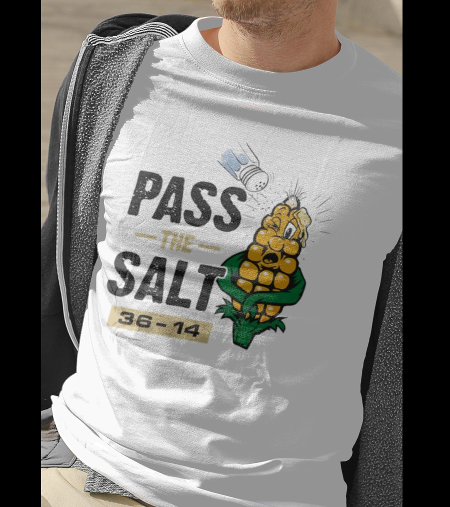 Pass The Salt 36-14 Anti-Nebraska Colorado Corn Husk Visual T-Shirt