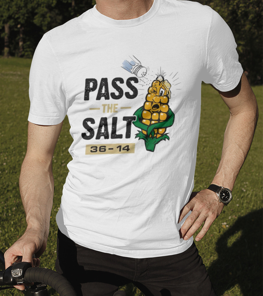Pass The Salt 36-14 Anti-Nebraska Colorado Corn Husk Visual T-Shirt