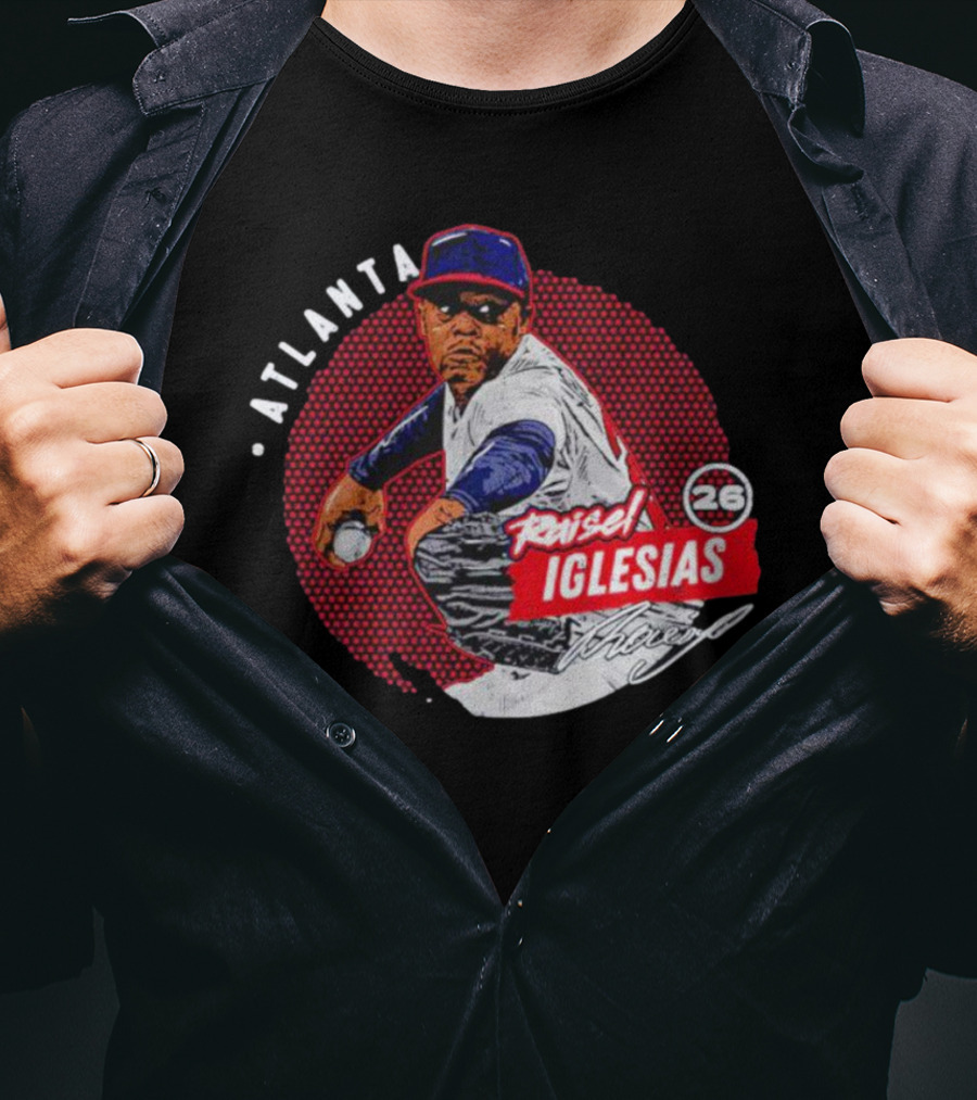 Raisel Iglesias Atlanta Baseball Dots Pitcher 26 T-Shirt