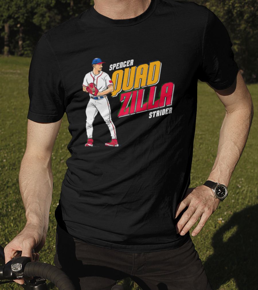 Spencer Strider Quadzilla Baseball Pitcher Image T-Shirt