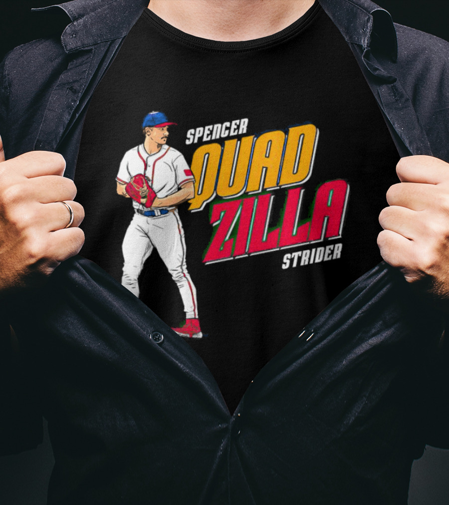 Spencer Strider Quadzilla Baseball Pitcher Image T-Shirt