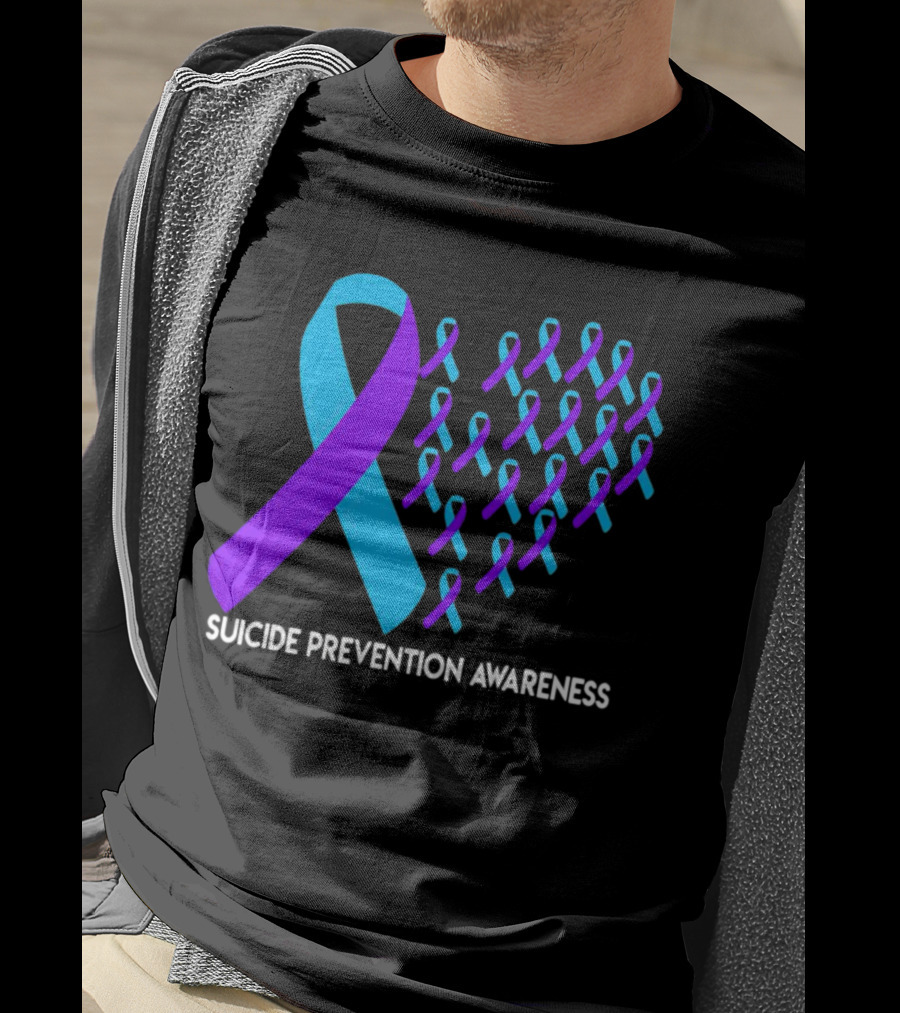 Suicide Prevention Awareness Ribbon Heart T-Shirt