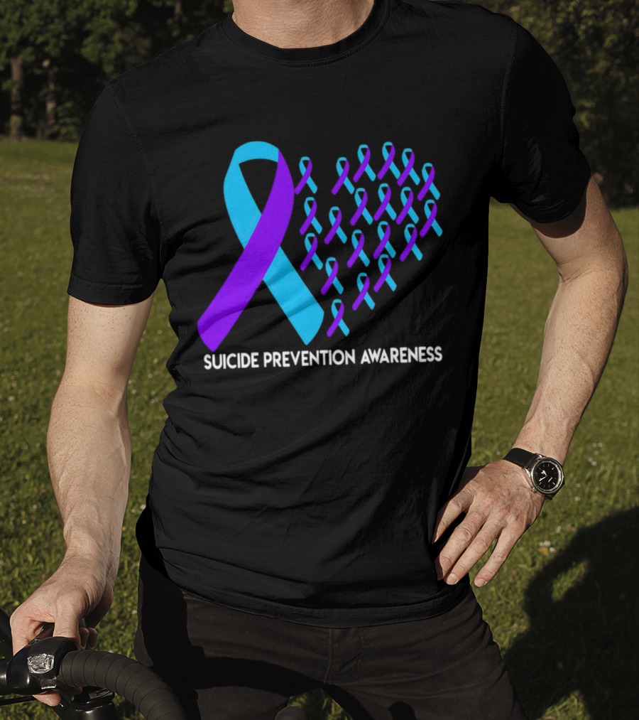 Suicide Prevention Awareness Ribbon Heart T-Shirt