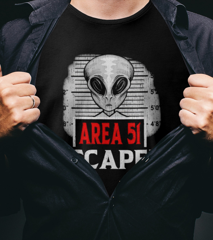 Area 51 Escapee Alien Mugshot T-Shirt