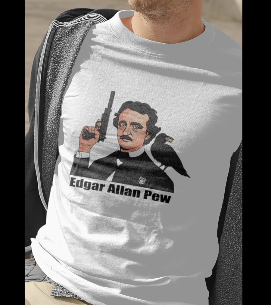 Edgar Allan Pew Raven Gun T-Shirt