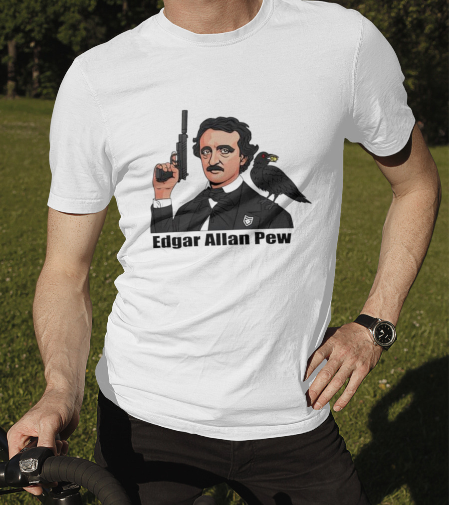 Edgar Allan Pew Raven Gun T-Shirt