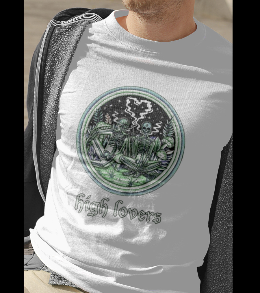 High Lovers Skeleton Forest Night Sky T-Shirt