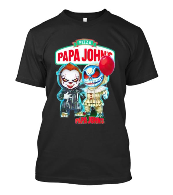 Papa John’s Pennywise Jack Skellington Halloween Pizza Balloon T-Shirt
