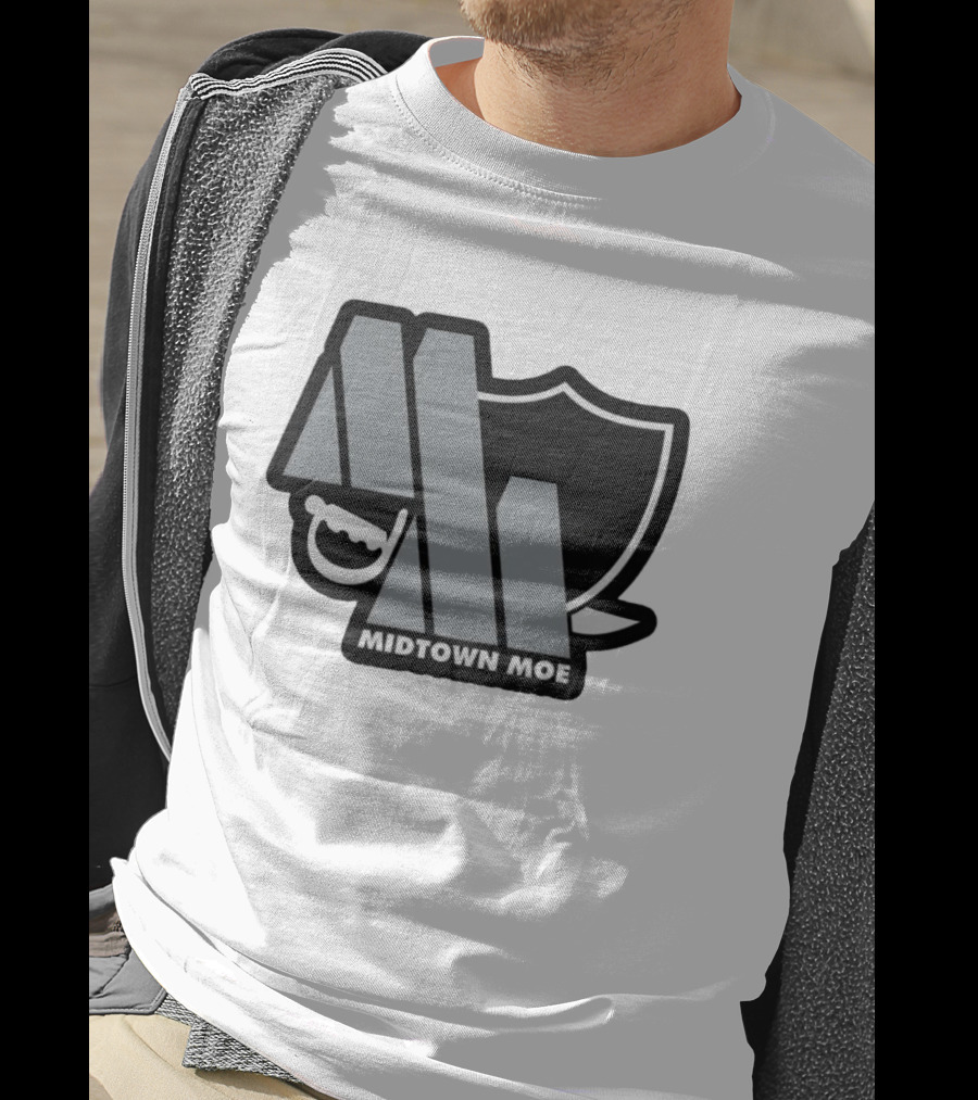 Raiders Midtown Moe Logo With Shield And Teeth T-Shirt