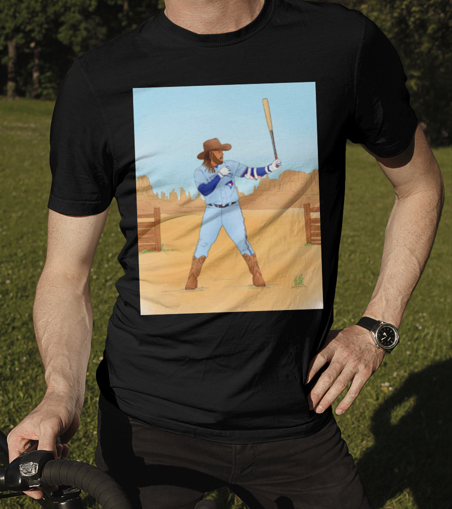 Blue Jays Vladimir Guerrero Jr. Cowboy Desert Baseball Scene T-Shirt