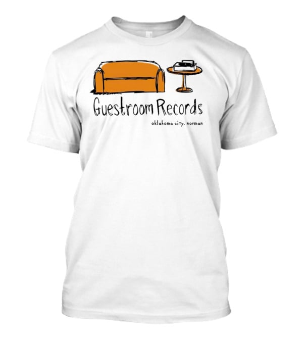 Guestroom Records Oklahoma City Norman Couch And Turntable T-Shirt