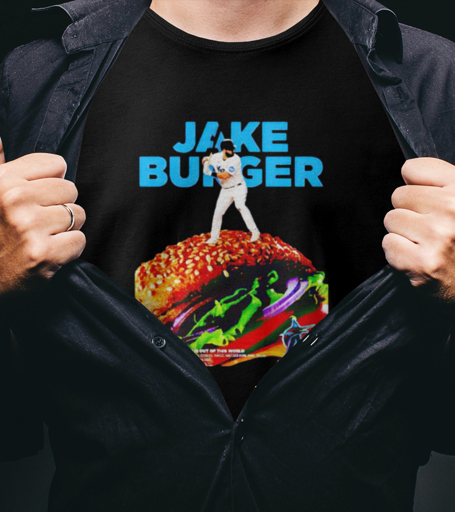 Jake Burger Miami Marlins Out Of This World T-Shirt