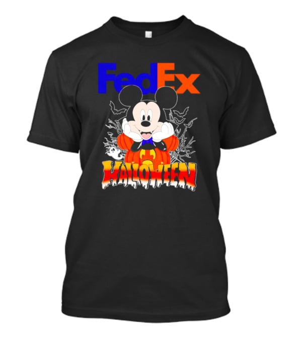 FedEx Mickey Mouse Halloween Pumpkin T-Shirt