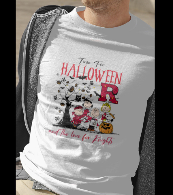 Time For Halloween Peanuts Characters And The Love For Knights T-Shirt