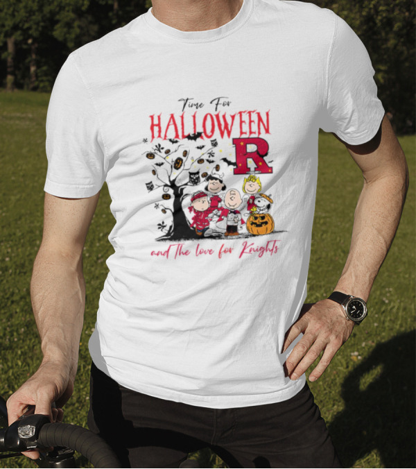 Time For Halloween Peanuts Characters And The Love For Knights T-Shirt