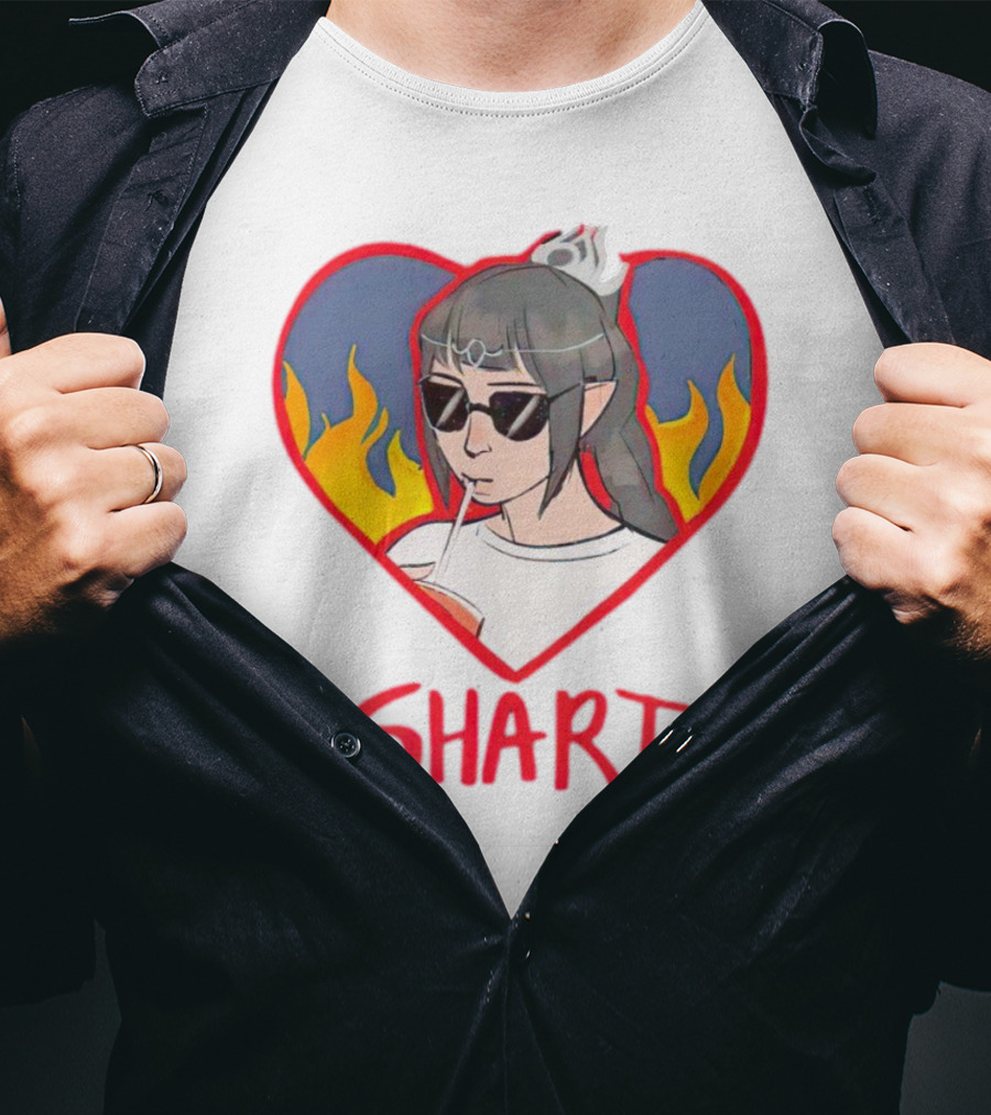 Shart Heart Sunglasses Flame Princess T-Shirt