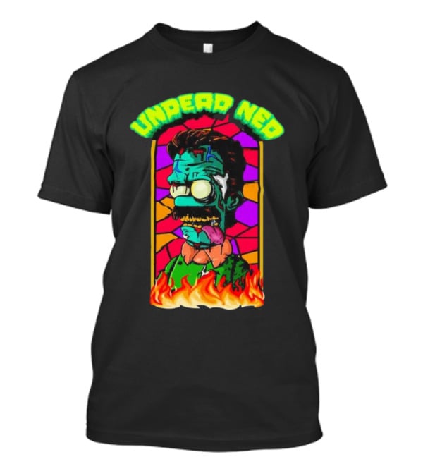 Undead Ned Zombies Flame Cartoon T-Shirt