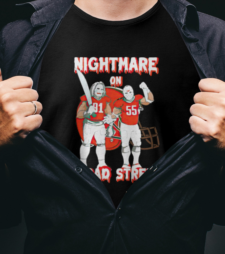 Nightmare On Broad Street Cleveland Browns Halloween Football Players T-Shirt